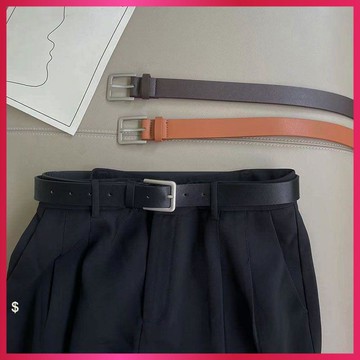🌈ATC✨寬面方頭皮帶 | ins風感方針扣百搭時尚裝飾復古新款牛仔褲 | 休閒潮流腰帶皮帶
