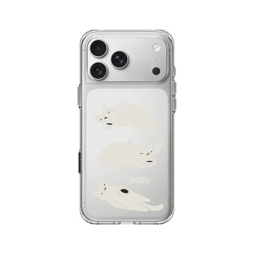 iPhone 17 Pro Max Clear Case（相機按鈕） 透明 - ilovedoodle (Lim Heng Swee) - Coffee Cat: 專屬貓時光