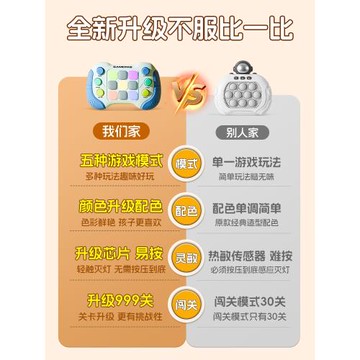 解壓掌上打地鼠兒童玩具按按樂速推機益智闖關游戲機敲敲樂嬰幼兒