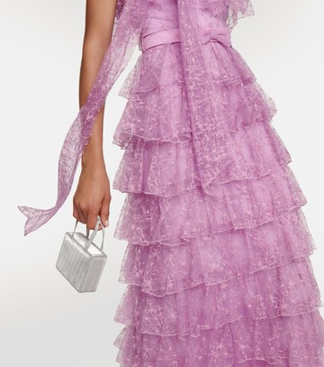 Rodarte Floral tulle maxi dress