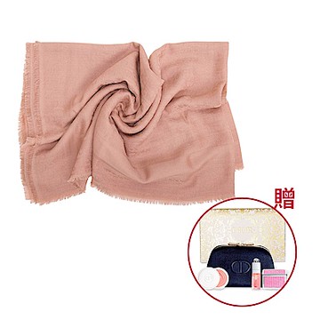 Dior OBLIQUE滿版字母140 x 140羊毛披巾(乾燥玫瑰)