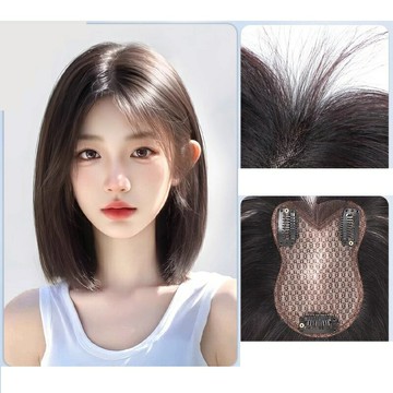 現貨+預購 全真髮髮片透氣假髮片輕量免打理隱形增髮量假髮-遮白髮補髮高顱頂女假髮4款74lf61【獨家進口】【米蘭精品】