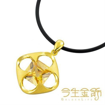 【今生金飾】情意堅定墜(時尚黃金墬子)