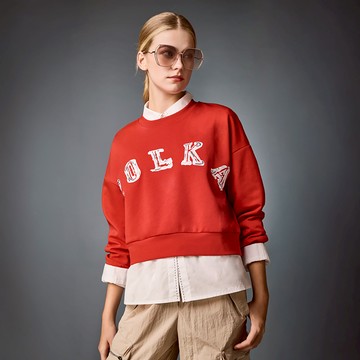 亮片文字休閒衛衣