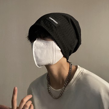 帽子男潮牌季節原宿風街頭純色針織帽 包頭帽 冷帽 百搭堆堆帽 男帽 74042