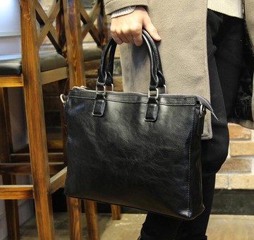 FINDSENSE Z1 韓國 時尚 潮 男 皮質 商務 電腦包 手提包 單肩包 斜背包 側背包 公事包