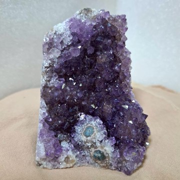 迷你水晶洞 -紫小牙水晶 /多多財眼/上帝指紋