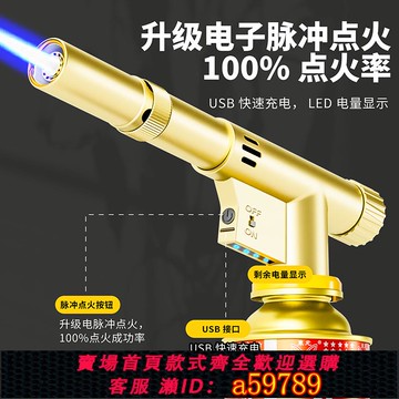 【全網低價 可打統編】 德國精工高溫噴火槍電脈沖點火槍家用燒毛神器點火器戶外噴火烤槍