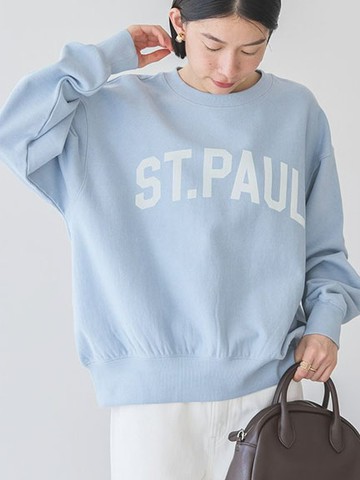 簡約字母標語配色長袖上衣(HC51L1C0330) - AMERICAN HOLIC