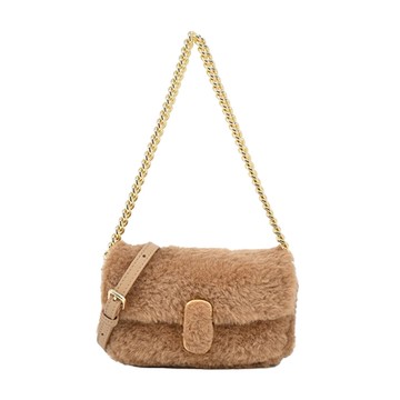MARC JACOBS THE TEDDY J MARC 泰迪翻蓋兩用包-迷你/棕