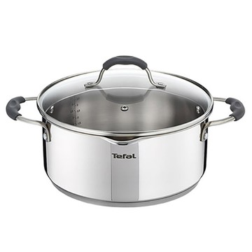 特福 Illico系列 電磁爐適用 不鏽鋼雙耳鍋  20cm  不鏽鋼 銀色  1個