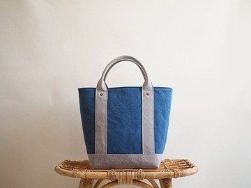 定做 [ARMY DUCK] 帶蓋托特包 Tatena 是藍x灰