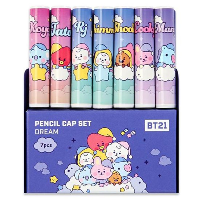 BT21 鉛筆キャップ セット （DREAM） [韓国文具][文房具][防弾少年団