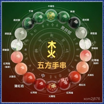 大甲镇澜宫過爐開光🙏5月初更新-五行多寶缺補喜用木火手串綠幽靈紅瑪瑙天然水晶能量平衡手鏈男女 熱銷 免運