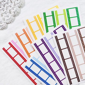 基礎色調底片透明貼紙