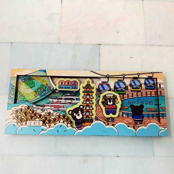 日月潭紀念品 / 日月潭夜光冰箱貼 / 台灣特色景點造型磁貼