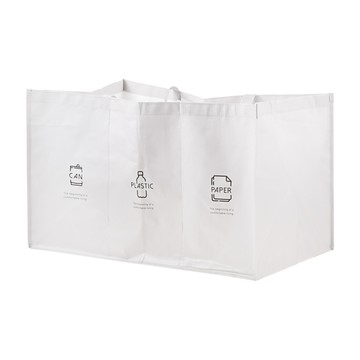 comet 3格分類回收袋  57 x 36 x 37cm  白色