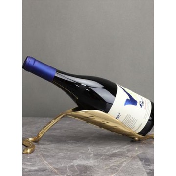 新中式黃銅樹葉酒架樣板房售樓部臥室書房餐廳客廳桌面飾品擺件