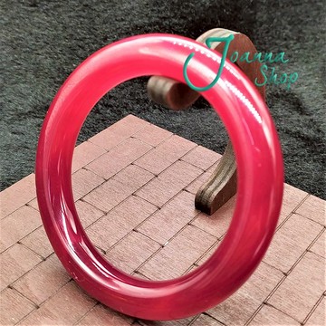 18圍天然冰種圓骨紅玉髓瑪瑙手鐲 (面寬1cm )-Joanna Shop-47