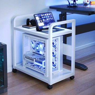 電腦主機托架臺式機箱放置架電腦桌置物架桌下小推車落地底座托盤