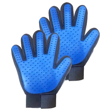 寵物潔毛安撫二用式手套  藍色 + 黑色  2個