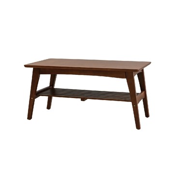 【RICHOME】直樹實木茶几胡桃色