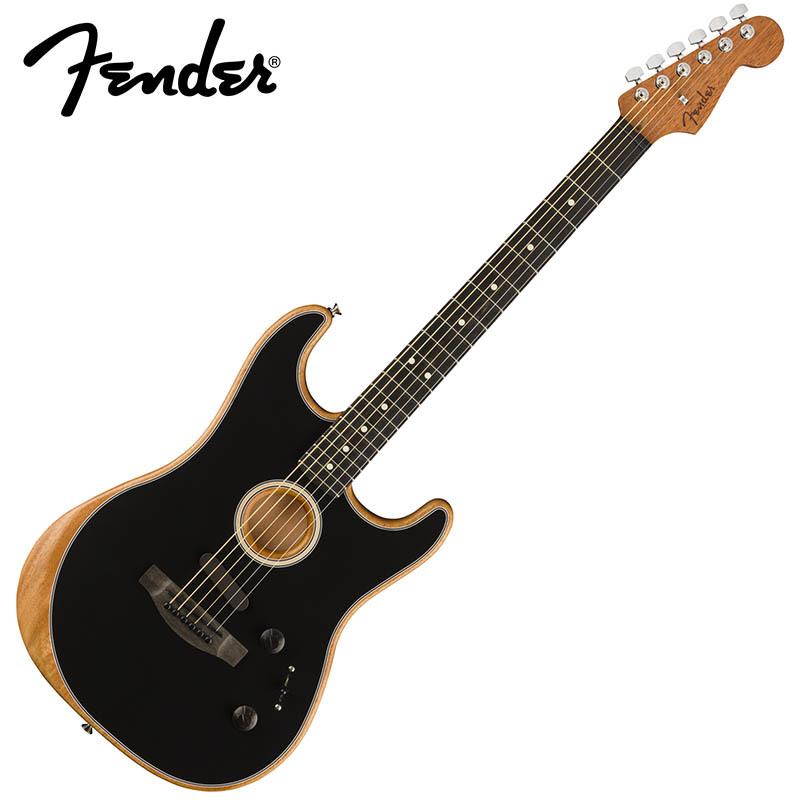 Fender AMERICAN ACOUSTASONIC STRATOCASTER Ebony Fingerboard, Black〈フェンダー〉