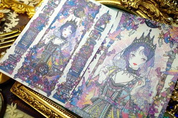 MOON Girl 插畫貼紙 (libet) 人物角色手帳貼紙