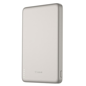 Timo 超薄磁吸快充行動電源 5000mAh 原廠保固  鈦金色  PRL-136