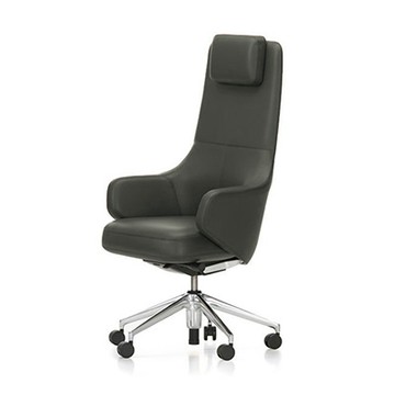Grand Executive 首席高背辦公椅（暗影灰皮革）