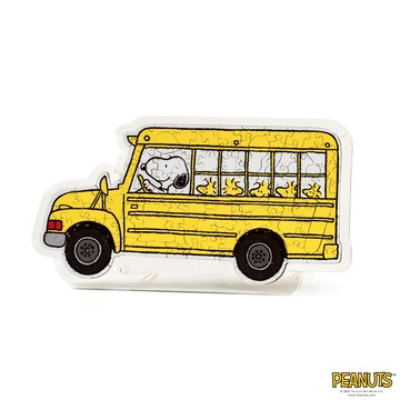 海裡魚木質拼圖_史努比校車之旅木拼專用框 Snoopy School Bus Display Frame