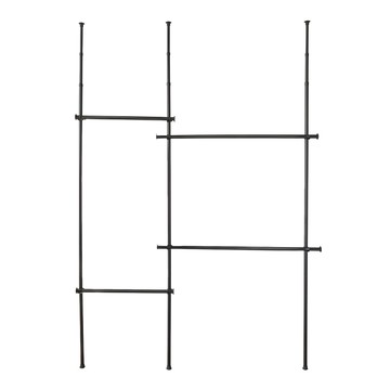 ikloo 宜酷屋 頂天立地伸縮掛衣架 143-190W*7D*240-280H cm 4.48kg 1個  黑  143-190W x 7D x 240-280H cm