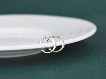 線條變化 - 圓線轉扁線 | 夾式耳環 純銀耳環 手工銀飾 情人禮物