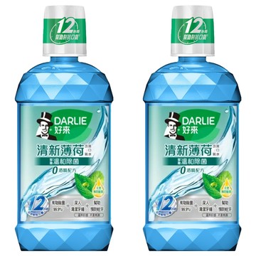 DARLIE 好來 無酒精 清新薄荷漱口水  500ml  2瓶