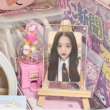 【沐卿_現貨】木質展示架 專輯展示架 硬卡套展示架 小卡展示架 吧唧展示架 追星小卡三角展示架 吧唧展示 桌面擺件