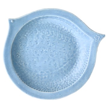 益子燒 小鳥造型皿 日本產  S(17 x 2cm)  灰藍色  1個
