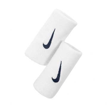 Nike 護腕 Swoosh 白 深藍 棉質 毛巾布 吸汗 長版 運動 網球 籃球 訓練 NNN0511-6OS