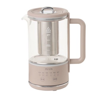Jway｜MIYA 溫控美顏玻璃養生壺/快煮壺 MY-KT222 藕粉色【廠商直寄】