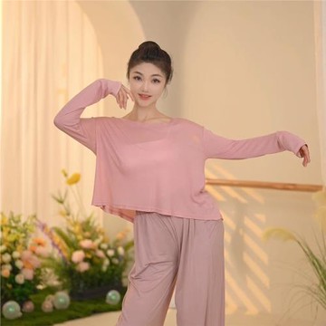 舞蹈服女成人現代寬松罩衫形體練功日常穿搭新款中國古典跳舞上衣