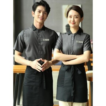 酒店服務員工作服長短袖西餐廳烘焙面包店餐飲制服咖啡店員工服裝