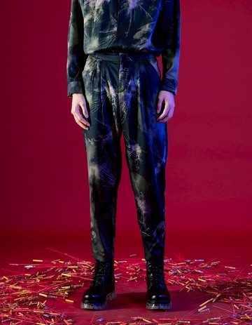 INF 23SS 蜂炮炸裂復古印花西裝褲