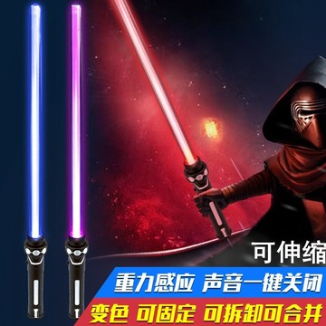 小廢物研究所 星戰伸縮變色光劍｜七色發光 光劍玩具｜角色扮演光棒 科幻光劍 變色光劍 生日禮物 交換禮物 星球大戰 原力