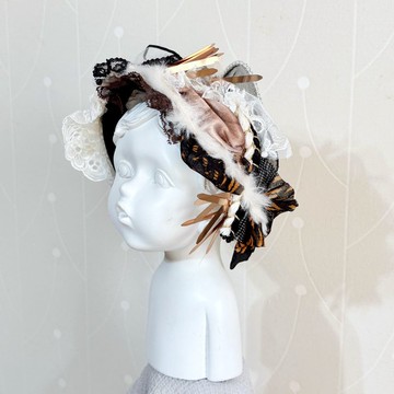 手工拼接髮箍 / 蕾絲頭箍 寬版 寬邊 髮帶式髮窟 頭帶 頭飾