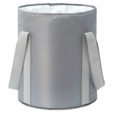 高筒帶蓋泡腳袋  便攜式可折疊設計  灰色  1個