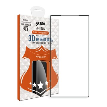 VXTRA 全膠貼合  三星 Samsung Galaxy S23 Ultra  3D滿版疏水疏油9H鋼化頂級玻璃膜(黑) 玻璃保護貼