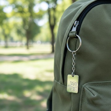 【比法一生】白鋼鑰匙圈—一片心意  客製化雷射刻字