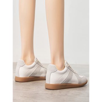 內增高德訓鞋女款2025新款女鞋爆款小白鞋休閑百搭春季真皮板鞋女