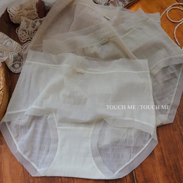touchme20D皺皺紗超薄無痕內褲女裸感速干舒適純棉抗菌襠中腰 3條