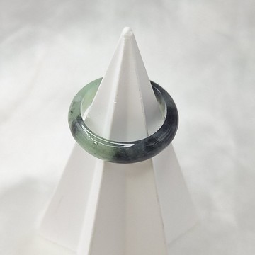 冰種烏雞戒指 玉戒 國際圍16 內徑19.2 | 天然緬甸玉A貨翡翠