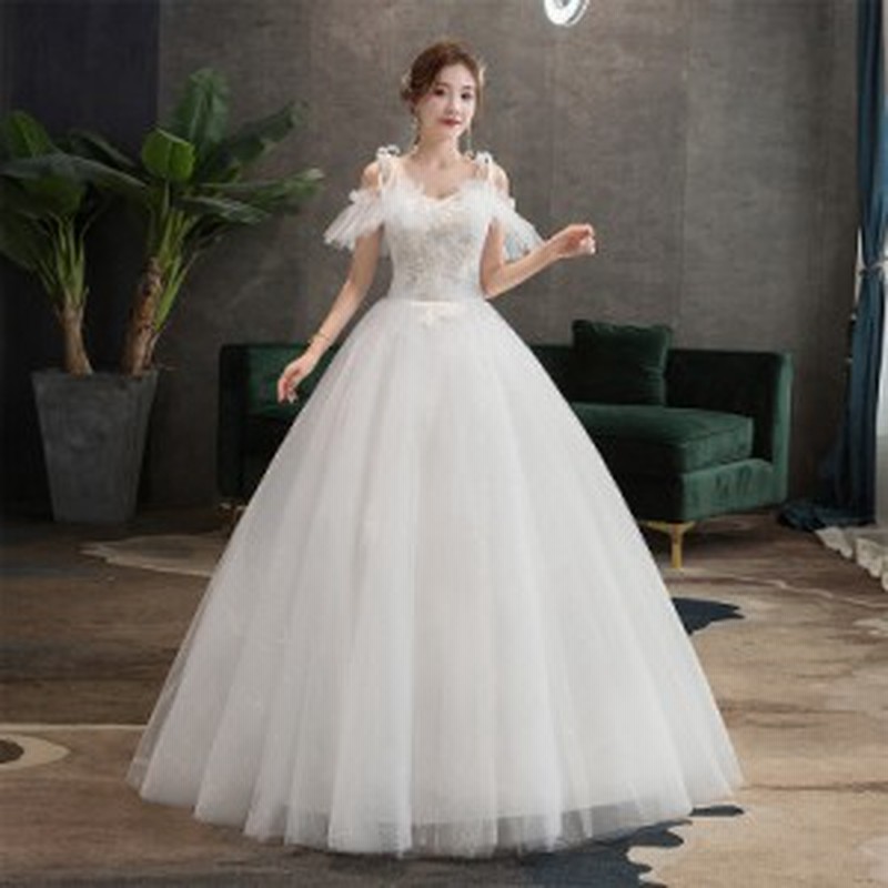 激安 韓国ファッション 花嫁ウェディングドレス 結婚式 二次会 袖あり ロングフォーマルドレス パーティードレス ホワイト白 S 3xl 撮影 通販 Lineポイント最大1 0 Get Lineショッピング